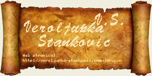 Veroljupka Stanković vizit kartica
